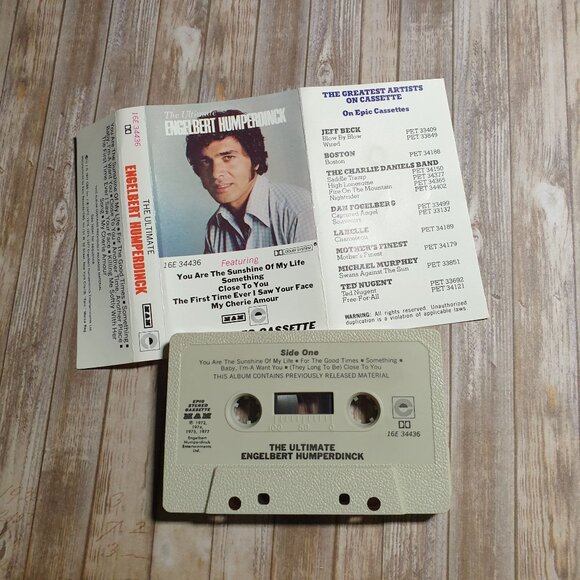 Ultimate Engelbert Humperdinck Epic Stereo Cassette Tape Featuring Classic Hits - Picture 3 of 3